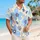 Blue Floral Island Blooms for Beach Vacations, Resort Weekends, and Summer Getaways Hawaiian Shirt - 6