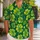 Lucky Clover Tropical Green Theme for St. Patrick's Day Beach Vacations and Men Everywhere Hawaiian Shirt - 1