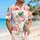 Pink Flamingo Lagoon Scene for Tropical Vacations, Beach Days, and Resort Escapes Hawaiian Shirt - 6