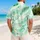 Emerald Seafoam Organic Speckle Waves for Tropical Getaways and Resort Weekends Away Hawaiian Shirt - 2