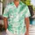 Emerald Seafoam Organic Speckle Waves for Tropical Getaways and Resort Weekends Away Hawaiian Shirt - 1