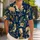 Egyptian Lotus Falcon Ankh Motifs for Resort Vacations and Men's Island Getaways Hawaiian Shirt - 1