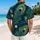 Peacock Feather and Tropical Frond Motif for Resort Getaways and Summer Beach Style Hawaiian Shirt - 2