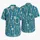 Teal Ocean Bead Lines And Island Botanicals For Coastal Resort Summer Days For Men Hawaiian Shirt - 5