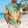 Tropical Palm Beach Sunset Scene For Island Getaways And Men's Summer Vacations Hawaiian Shirt - 6