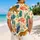 Tropical Flamingos, Tigers and Parrots for Resort Vacations and Beach Getaways for Men Hawaiian Shirt - 2