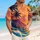 Tropical Ocean Sunset with Flying Seabirds for Relaxed Beach Vacation Summer Style Hawaiian Shirt - 6