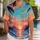 Tropical Sunset Ocean Waves and Palm Trees for Beach Vacations and Island Getaways Hawaiian Shirt - 1