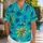 Tropical Coconut Palm Grove Motif For Beach Resorts, Summer Vacations And Men Hawaiian Shirt - 1