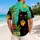 Black Cat Tropical Tea Garden Scene for Beach Vacations and Summer Lounging Gift Hawaiian Shirt - 2