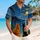 Orange and Black Cat Moonlit Lagoon Scene for Beach Getaways and Summer Vacations Hawaiian Shirt - 6