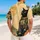 Black Astronaut Cat Under A Tropical Moon For Beach Vacations And Summer Getaways Hawaiian Shirt - 2