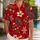 Christmas Snowflakes and Tropical Ornaments for Holiday Parties, Festive Men's Wear Hawaiian Shirt - 1