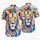 Bold Geometric Lion Portrait for Tropical Getaways and Summer Resort Style for Men Hawaiian Shirt - 5