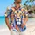 Bold Geometric Lion Portrait for Tropical Getaways and Summer Resort Style for Men Hawaiian Shirt - 6