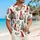 Christmas Gnome and Evergreen Tree Motifs for Holiday Gatherings, Men’s Festive Style Hawaiian Shirt - 6