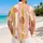 Pink Mustard Stripe And Polka Dot Resort Style For Beach Holidays And Summer Travel Hawaiian Shirt - 2