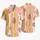 Pink Mustard Stripe And Polka Dot Resort Style For Beach Holidays And Summer Travel Hawaiian Shirt - 5