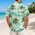 Teal Palm Tree Beach Escape for Sunny Vacations and Resort Days, Men’s Island Style Hawaiian Shirt - 2