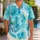 Turquoise Ocean Wave Texture for Beach Vacations and Coastal Summer Style for Men Hawaiian Shirt - 1