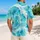 Turquoise Ocean Wave Texture for Beach Vacations and Coastal Summer Style for Men Hawaiian Shirt - 2