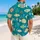 Geometric White Tropical Fish for Beach Holidays and Island Getaways, Men's Summer Style Hawaiian Shirt - 2