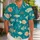 Geometric White Tropical Fish for Beach Holidays and Island Getaways, Men's Summer Style Hawaiian Shirt - 1
