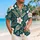 Teal Tropical Ferns And Pink Hibiscus For Beach Holidays, Island Trips And Resort Days Hawaiian Shirt - 6