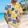 Blue Clover and Daisy Motifs for Beach Holidays and Island Weekends, Men’s Travel Hawaiian Shirt - 6
