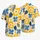 Blue Clover and Daisy Motifs for Beach Holidays and Island Weekends, Men’s Travel Hawaiian Shirt - 5