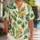 Monstera and Golden Tropical Flowers for Beach Vacations and Resort Days Hawaiian Shirt - 1
