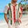 Coral Mint Green Vertical Stripes For Resort Getaways And Summer Vacation Style Hawaiian Shirt - 6
