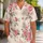 Pink Rose Island Blooms for Resort Getaways and Garden Evenings, Men's Summer Style Hawaiian Shirt - 1