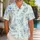 Blue Wildflower Sprigs for Beach Getaways and Resort Weekends, Men's Summer Style Hawaiian Shirt - 1