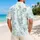 Blue Wildflower Sprigs for Beach Getaways and Resort Weekends, Men's Summer Style Hawaiian Shirt - 2