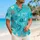 Turquoise Heart Motifs for Beach Getaways and Romantic Summer Days for Men and Couples Hawaiian Shirt - 6