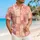 Dusty Rose Island Blocks for Beach Getaways and Resort Weekends, Men's Vacation Wear Hawaiian Shirt - 6