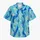 Blue Tropical Fish Waves for Beach Vacations and Island Getaways, Men's Summer Style Hawaiian Shirt - 7