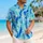 Blue Tropical Fish Waves for Beach Vacations and Island Getaways, Men's Summer Style Hawaiian Shirt - 6