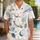 Navy Planet Orbit Motifs for Beach Holidays and Summer Travel, Men’s Vacation Style Hawaiian Shirt - 1