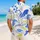 Blue Lime Coastal Brushstrokes for Resort Getaways, Cruises, and Summer Travel Style Hawaiian Shirt - 2