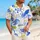 Blue Lime Coastal Brushstrokes for Resort Getaways, Cruises, and Summer Travel Style Hawaiian Shirt - 6