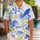 Blue Lime Coastal Brushstrokes for Resort Getaways, Cruises, and Summer Travel Style Hawaiian Shirt - 1