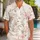 Soft Pink Blossom Garden Motifs for Beach Vacations and Resort Weekends, Modern Men Hawaiian Shirt - 1