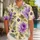 Purple Chrysanthemum Garden for Island Vacations and Sunny Resort Weekends for Men Hawaiian Shirt - 1