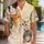 Playful Cat Faces with Tropical Leaves for Beach Days, Vacations, and Casual Outings Hawaiian Shirt - 1