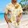 Golden Honeybees and Daisy Picnic Motifs for Sunny Resort Getaways and Garden Lovers Hawaiian Shirt - 6