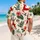 Red Reindeer With Palm Fronds for Tropical Holiday Gatherings and Festive Vacations Hawaiian Shirt - 2