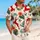 Red Reindeer With Palm Fronds for Tropical Holiday Gatherings and Festive Vacations Hawaiian Shirt - 6