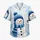 Blue Snowman And Winter Birds For Festive Holiday Getaways And Cozy Resort Days For Men Hawaiian Shirt - 7